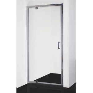 Sanotechnik Duschtür, 80x195 cm, Klarglas mit Chromrahmen, Easy Clean Beschichtung.