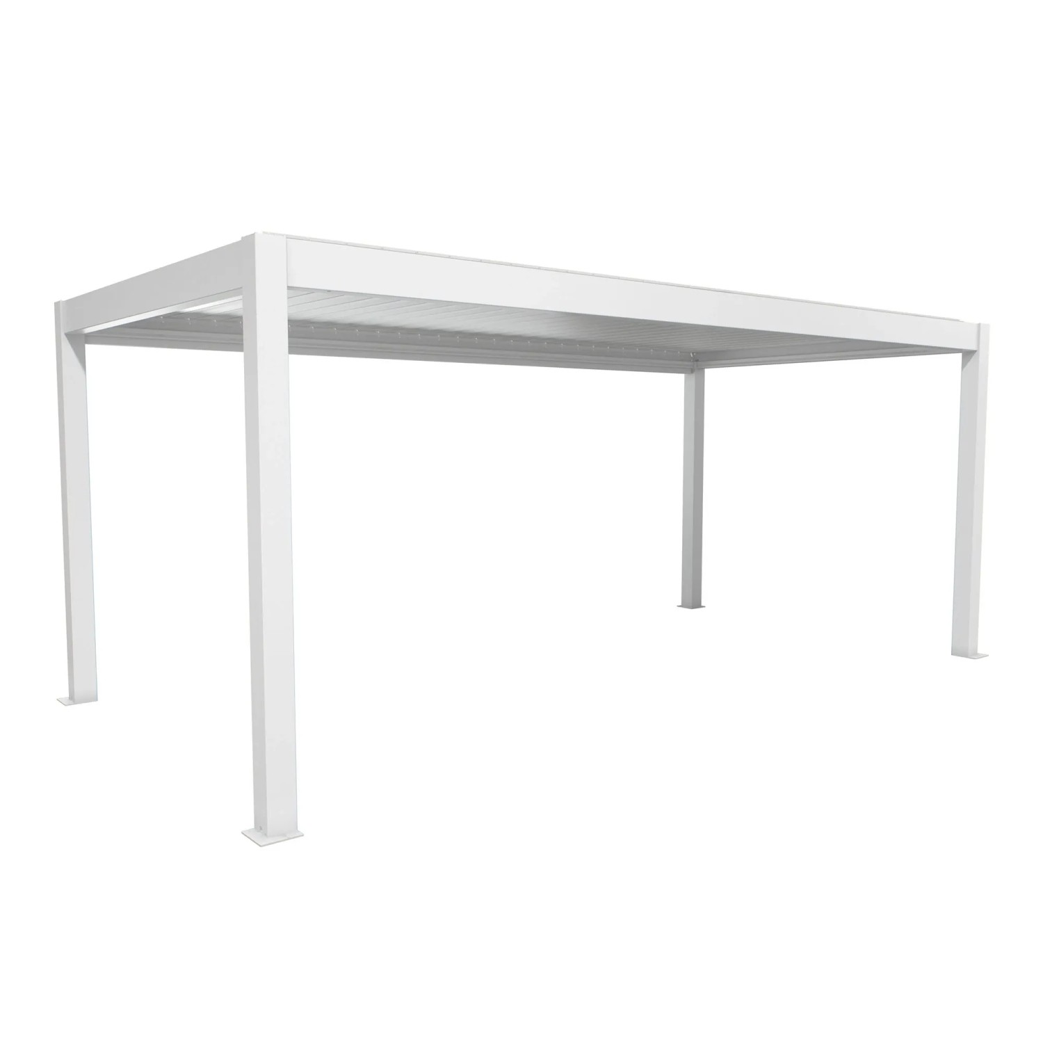 Biohort Pergola 6 m x 3 m Weiß/Silber-Metallic