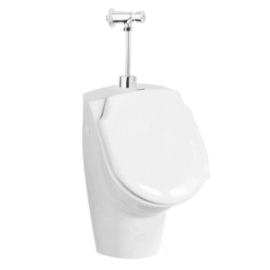 BÄDER BOUTIQUE Urinalbecken Hygiene Glasur Zulauf oben inkl. Deckel & Druckspüler