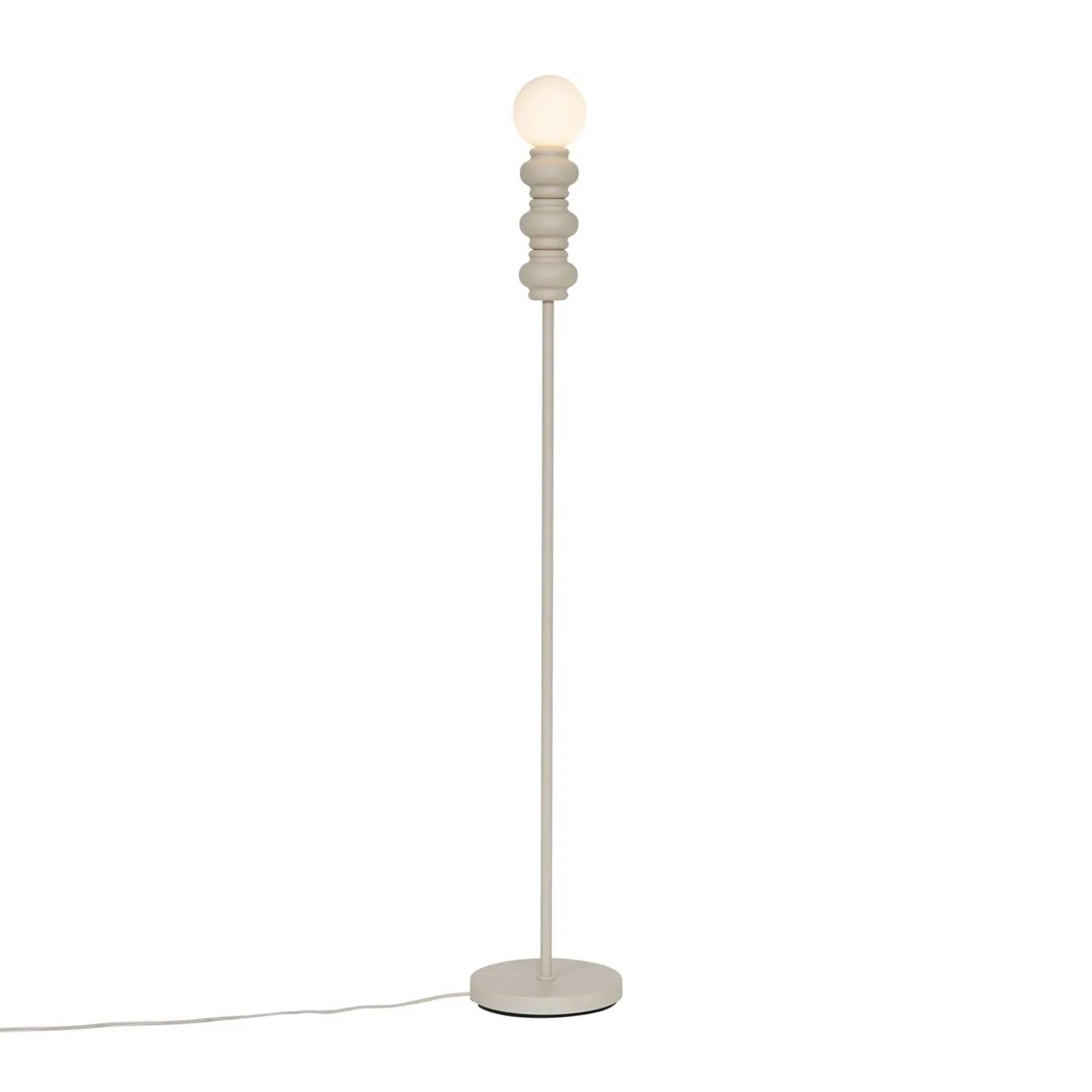 QAZQA Retro Stehleuchte Beige mit Mattiertem Glas Fedde