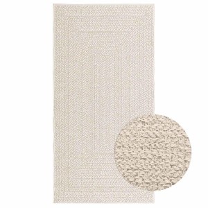 vidaXL Teppich ZIZUR Creme 80x150 cm Jute-Optik Indoor und Outdoor 4010359