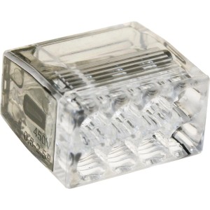 ViD Dosenklemme, 8-fach, grau, für Drähte 0,5-2,5 mm², 50 Stück