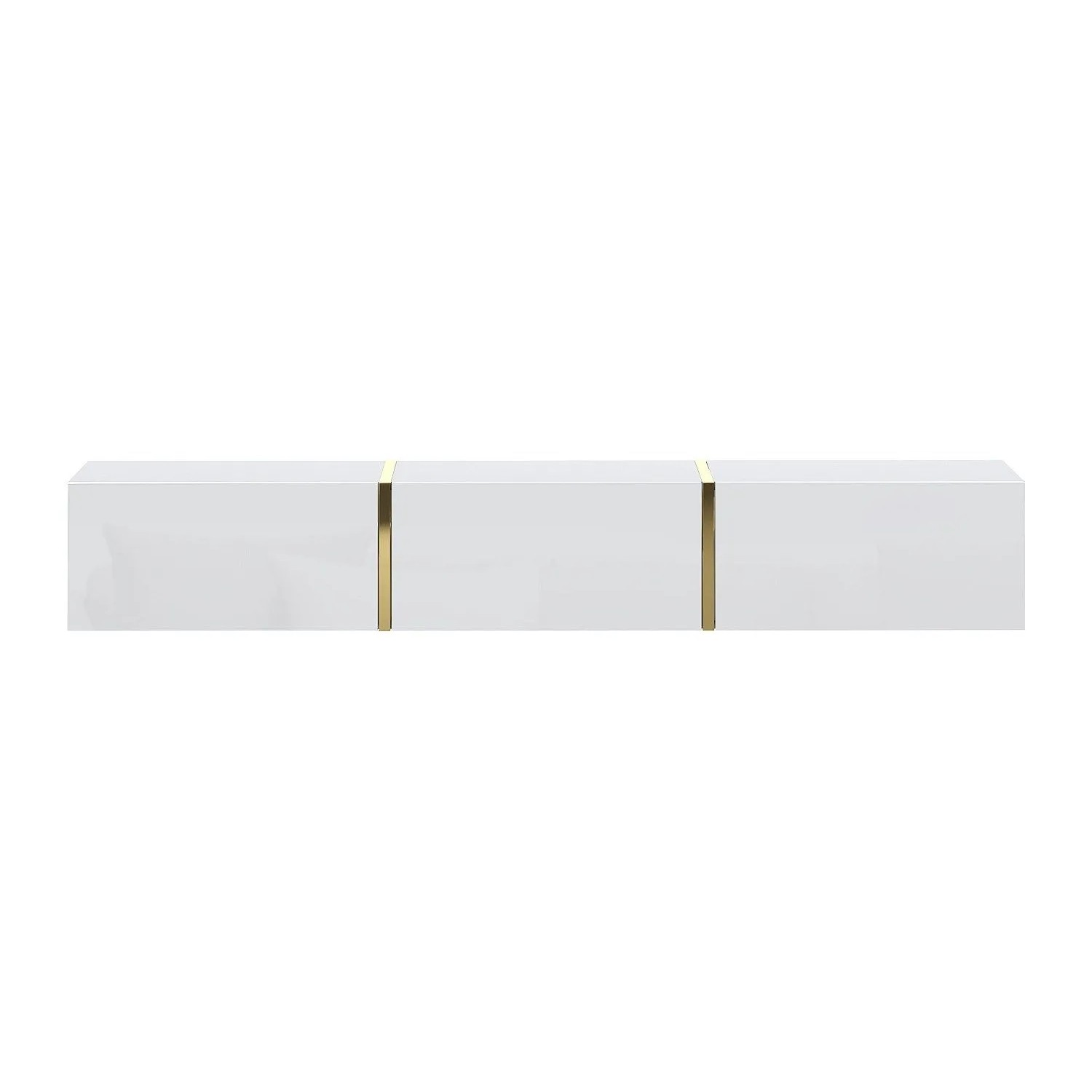 Vente-unique Tv-Hängeschrank Marzialo Weiß  Goldfarben 179.9 cm