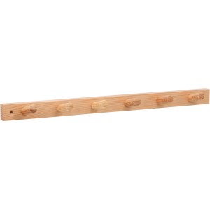 Lackierte Kiefer Hakenleiste S641 mit 6 Haken, Länge 420 mm, FSC®-zertifiziert.