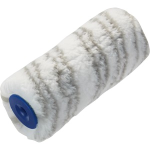 LUX Dispersionswalze 12cm Kurzflor, Farbwalze für Dispersionsfarbe, kurzflorig, weiß/grau