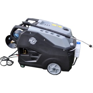 FM-SOLAR Hochdruckreiniger Heißwasser mit Schlauchrolle, Dieselheizung, 200 bar.