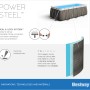 Bestway Frame Pool-Set Power Steel in Rattan-Optik, eckig, mit Details zu Material und Aufbau.