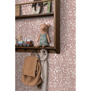 ESTAhome Tapete Blumen Altrosa 50 x 900 cm