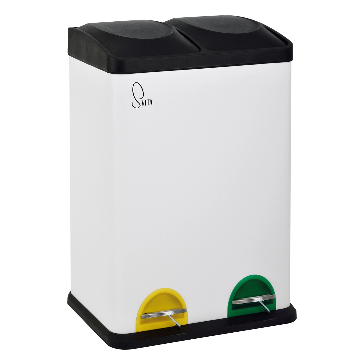 Svita TC2X20 Kücheneimer Office 40L Trennmülleimer Mülltrennung Weiß günstig online kaufen