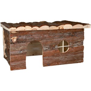 Trixie Jerrik Natural Living Haus aus Naturholz, 50x25x33cm, mit Liegefläche.