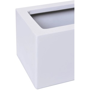 Weißer Vivanno Pflanzkasten Flobo, 60 cm, aus Fiberglas für Innen und Außen.