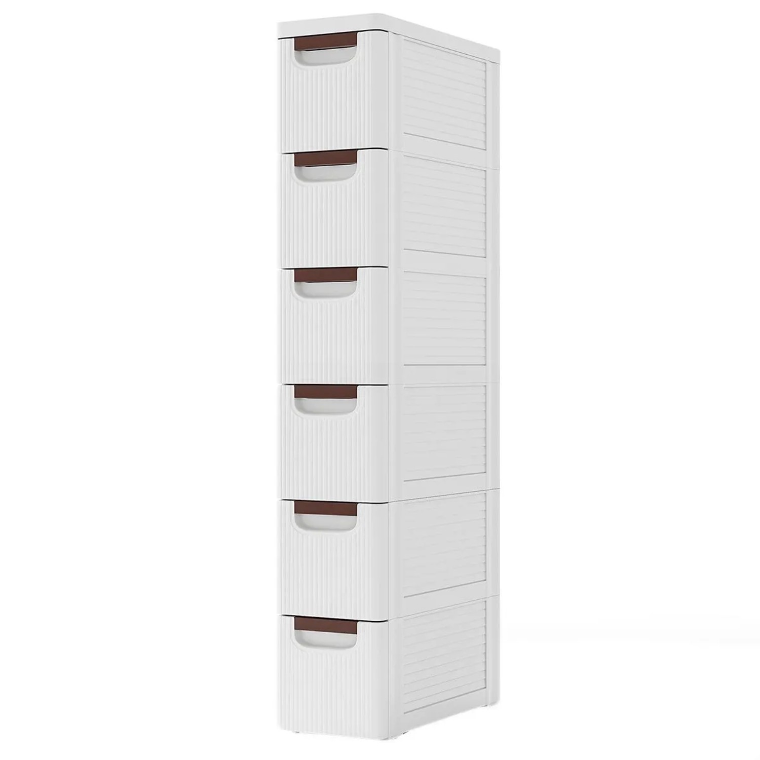Costway Nischenschrank 20 cm Breit 6 Schubladen Weiß 42 x 19 x 109 cm günstig online kaufen