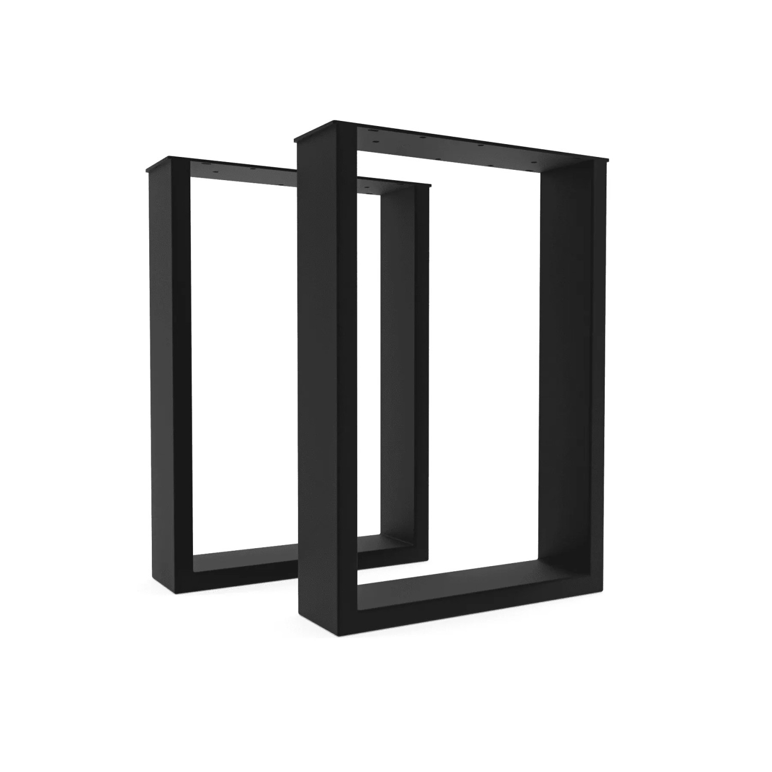 HEVVA Tischbeine BASEL 30 cm Tief 43 cm Höhe 2er Set Schwarz