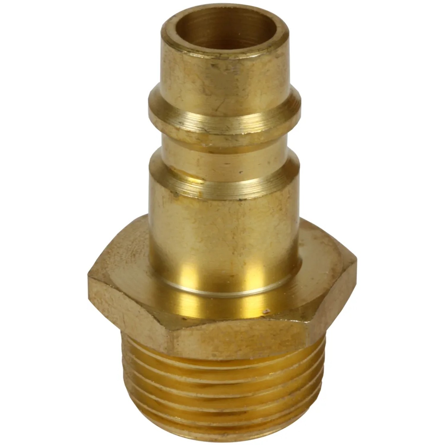 Produktbild von Messing-Gewindetülle R 3/8" Auf 13mm Schlauch – Vernickelt, 16 Bar, Für Druckluft & Wasser