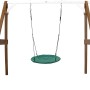 AXI Nestschaukel Summer, braun/weiß, mit Schaukelgestell aus Holz für Garten & Freizeit.