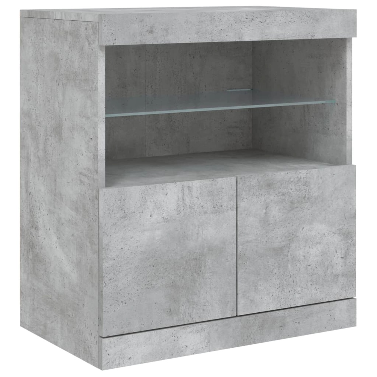 vidaXL Sideboard mit LED-Leuchten Betongrau 60x37x67 cm 836654 günstig online kaufen