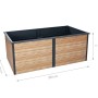 Westmann Hochbeet Primus-Multi, 200x100x77 cm, Metall Anthrazit/Holzoptik. Ideal für Garten und Terrasse.