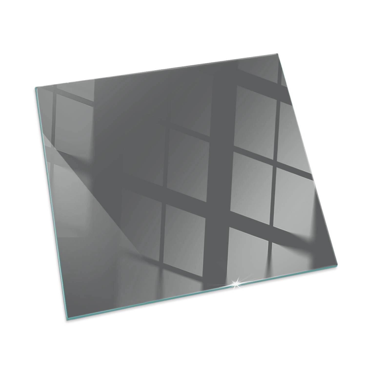 Tulup Glasplatte für Kamin Grau Bodenplatte Glas für Ofen Quadrat 60x60 cm günstig online kaufen