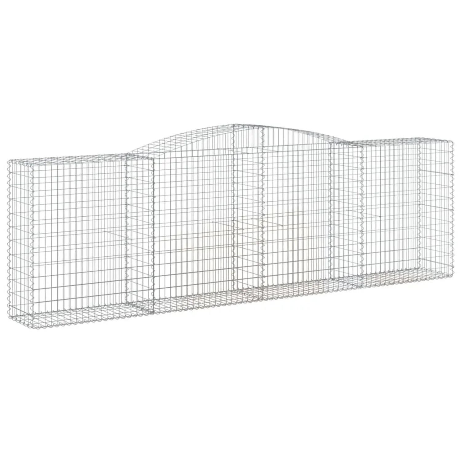 vidaXL Gabionen mit Hochbogen 15 Stk 400x50x120/140cm Verzinktes Eisen 3147018