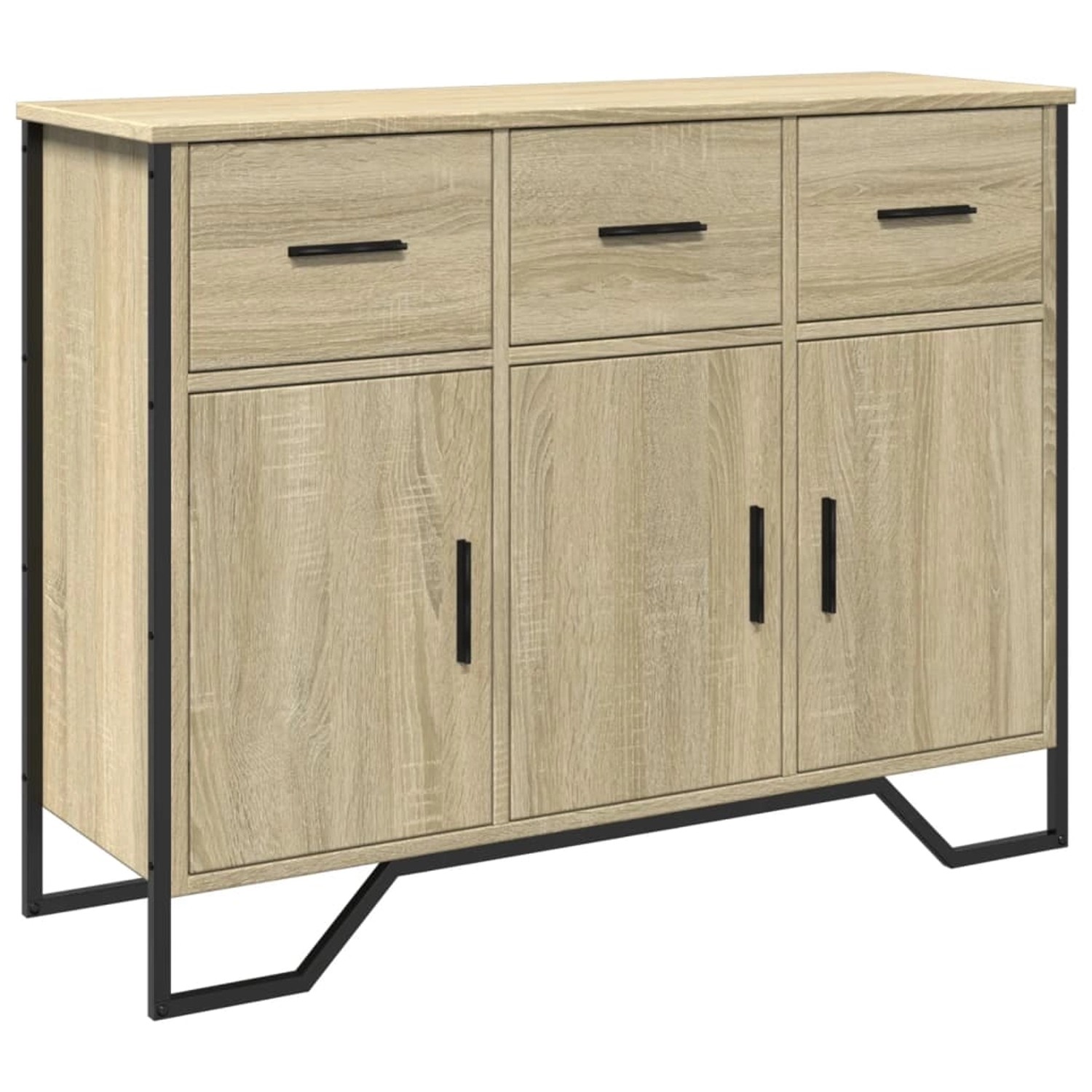 vidaXL Sideboard Sonoma-Eiche 97x32,5x74,5 cm Holzwerkstoff 848560