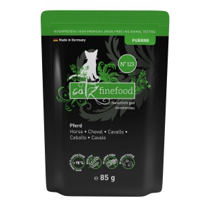 Catz Finefood Purrrr Pferd, 85g Katzen-Nassfutter mit Pferdefleisch. Monoprotein, getreidefrei.