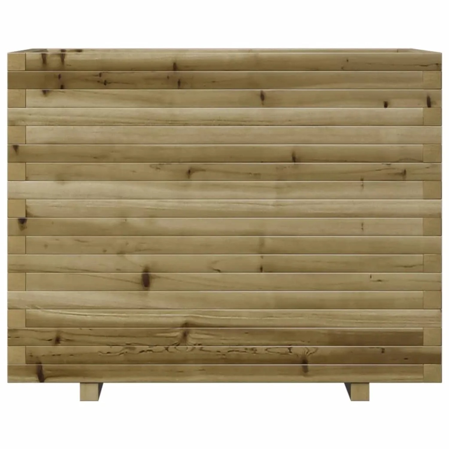 Rechteckiger vidaXL Pflanzkübel aus imprägniertem Kiefernholz, 90x60x72,5 cm, für Garten, Balkon oder Terrasse.