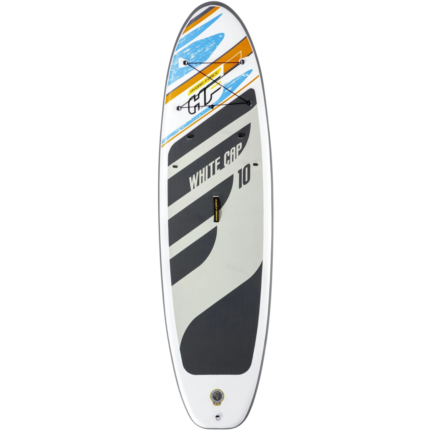 Hydro-Force SUP Board White Cap, 305 cm, Allround-Set mit Paddel und Sitz.