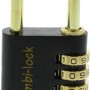 Burg Wächter Zahlenschloss Combi Lock Fun 88 40 Alu, verstellbares Vorhängeschloss mit 4 Rollen.