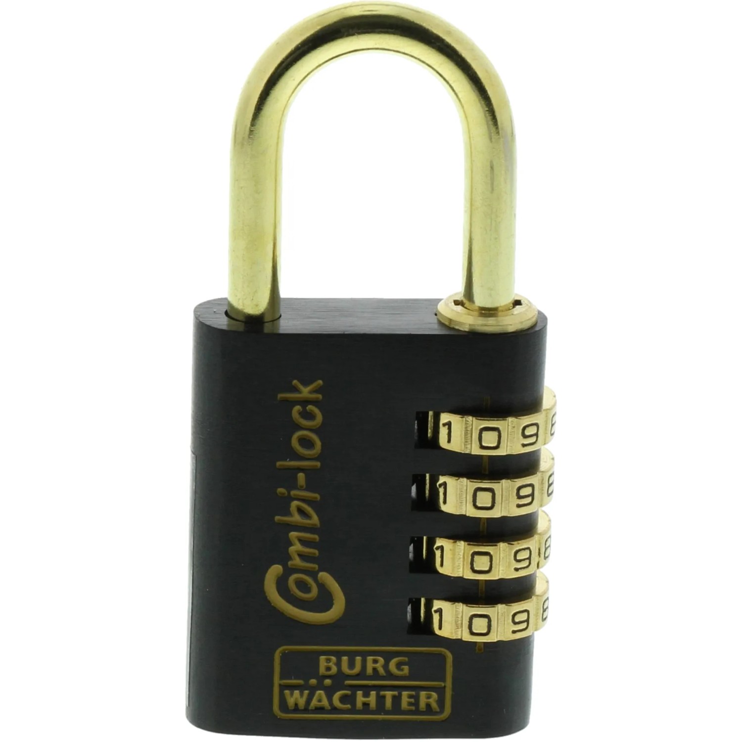 Burg Wächter Zahlenschloss Combi Lock Fun 88 40 Alu, verstellbares Vorhängeschloss mit 4 Rollen.