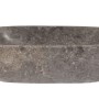 Rechteckiges MCW Marmor-Waschbecken M77 aus grauem Naturstein für Bad & Gäste-WC.