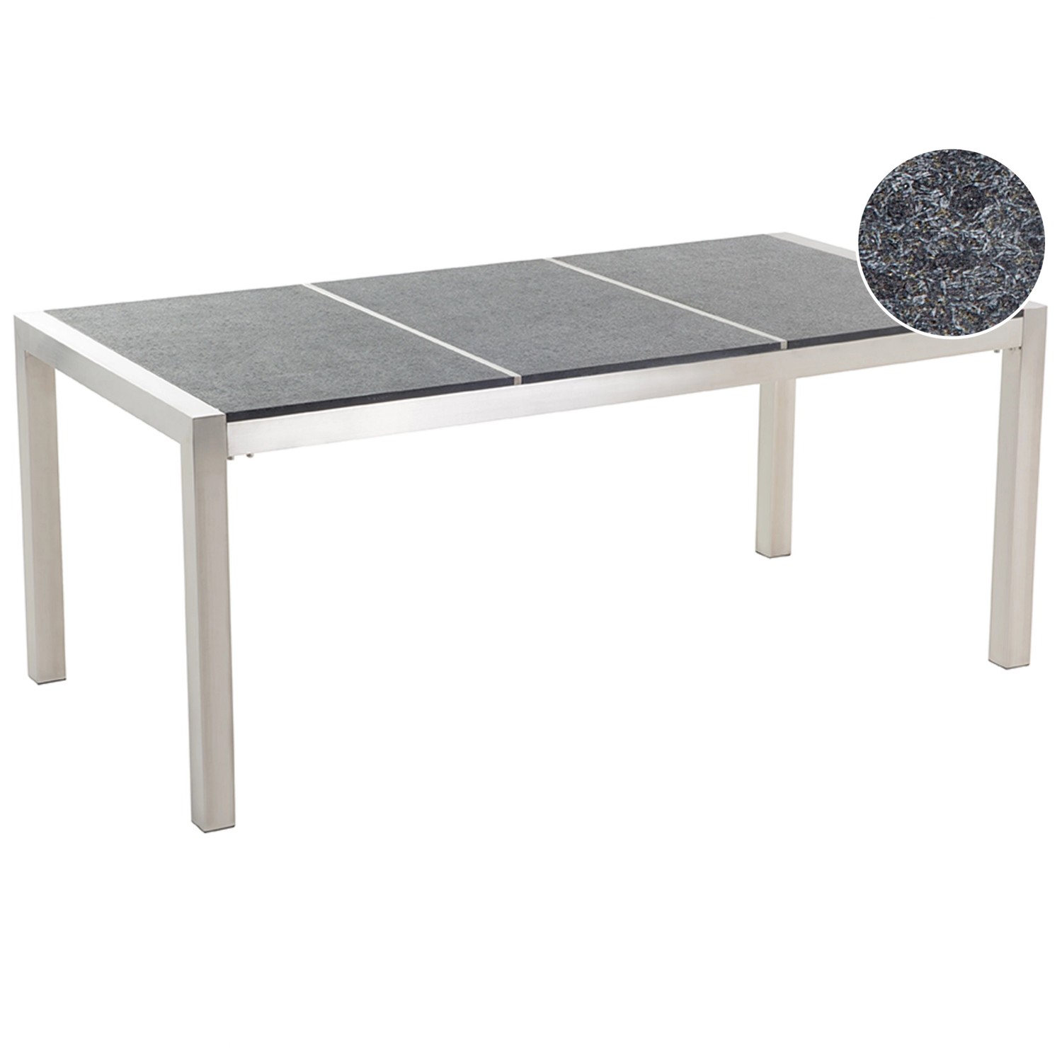 Beliani Gartentisch GROSSETO Graphitgrau 180x90x74 günstig online kaufen