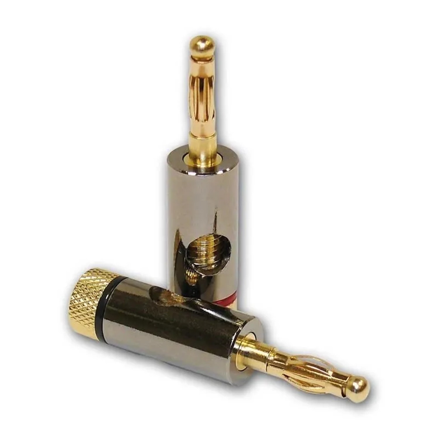 Dynavox 4er Set Bananenstecker Federstecker 2x Rot 2x Scwharz