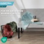 Flauschiges KARAT Kunstfell Nelly in Duck Egg und anderen Farben auf Sofa und in Korb.