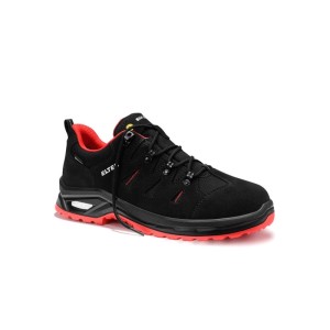 ELTEN Sicherheitshalbschuh RIWEMO XXP GTX, schwarz-rot, mit Stahlkappe, GORE-TEX und WELLMAXX Sohle. Arbeitsschuh S3S WR.