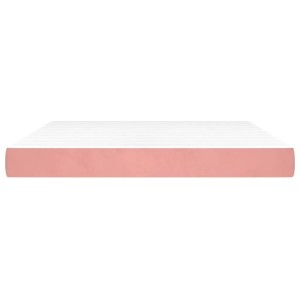 vidaXL Taschenfederkernmatratze Rosa 160x200x20 cm Samt 347833