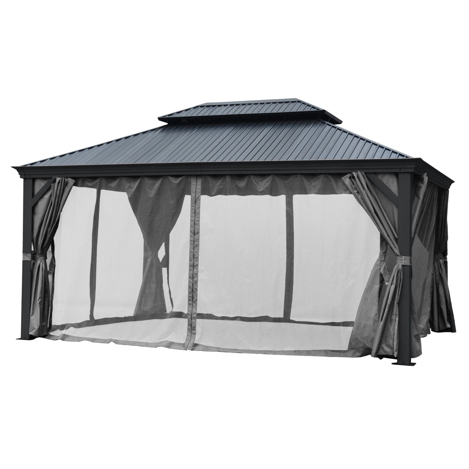 Jet-Line Pavillon Bagdad 3,65 m x 3,65 m Anthrazit günstig online kaufen