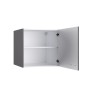 OPTIFIT Aufsatzschrank Kiel420, 60cm, Anthrazit Matt, mit offener Tür und Einlegeboden.