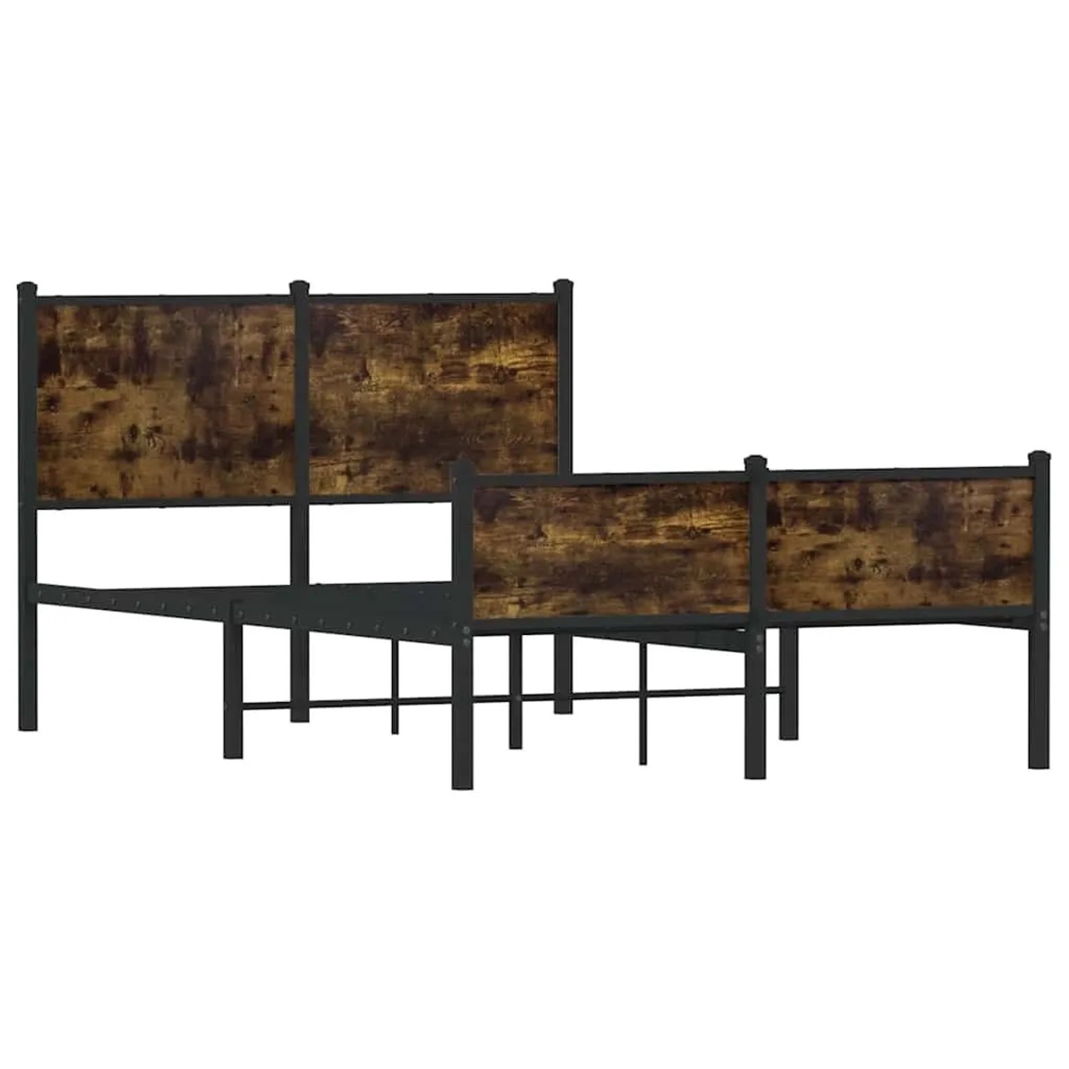 vidaXL Metallbett ohne Matratze Räuchereiche 120x190 cm 4007847 günstig online kaufen