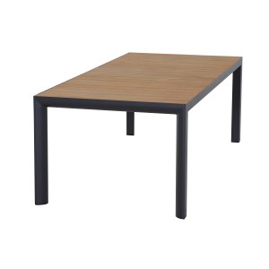 Rechteckiger Siena Garden Gartentisch Silva aus Teakholz, 100x220 cm, mit robustem Aluminiumgestell.