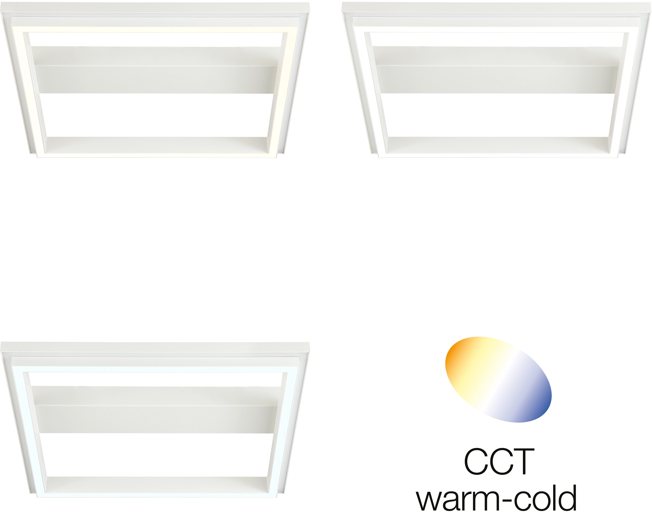 Brilliant LED- Deckenleuchte Pallas RGB 2700 - 6200 K 50 cm x 50 cm Weiß  kaufen bei OBI