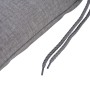 Graue Siena Garden Sesselauflage Comfort (110x48x7cm) mit Bindebändern.