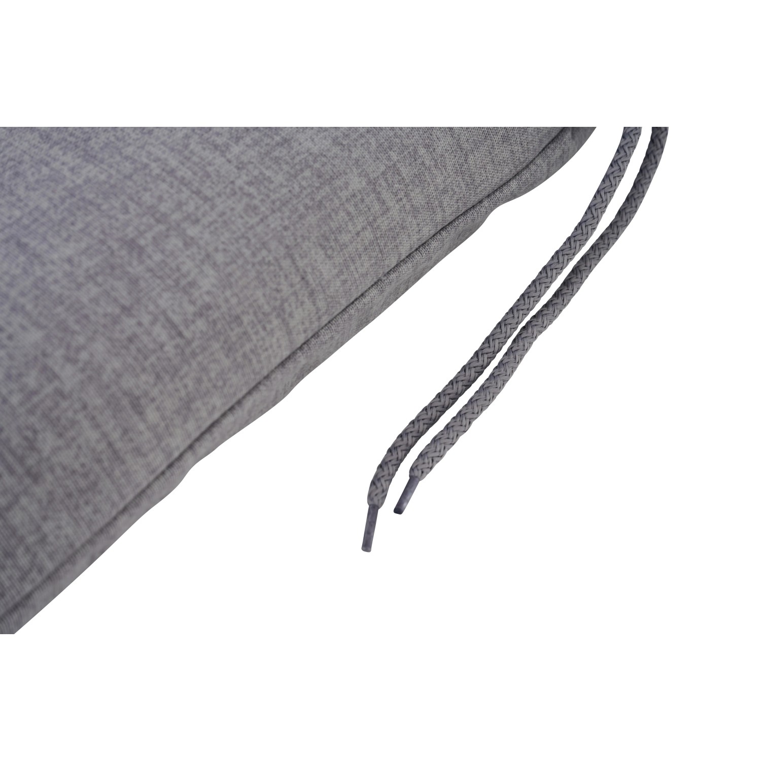 Graue Siena Garden Sesselauflage Comfort (110x48x7cm) mit Bindebändern.