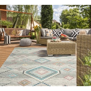 Floornovo Indoor & Outdoor Teppich Beige Gemustert 340 x 240 cm