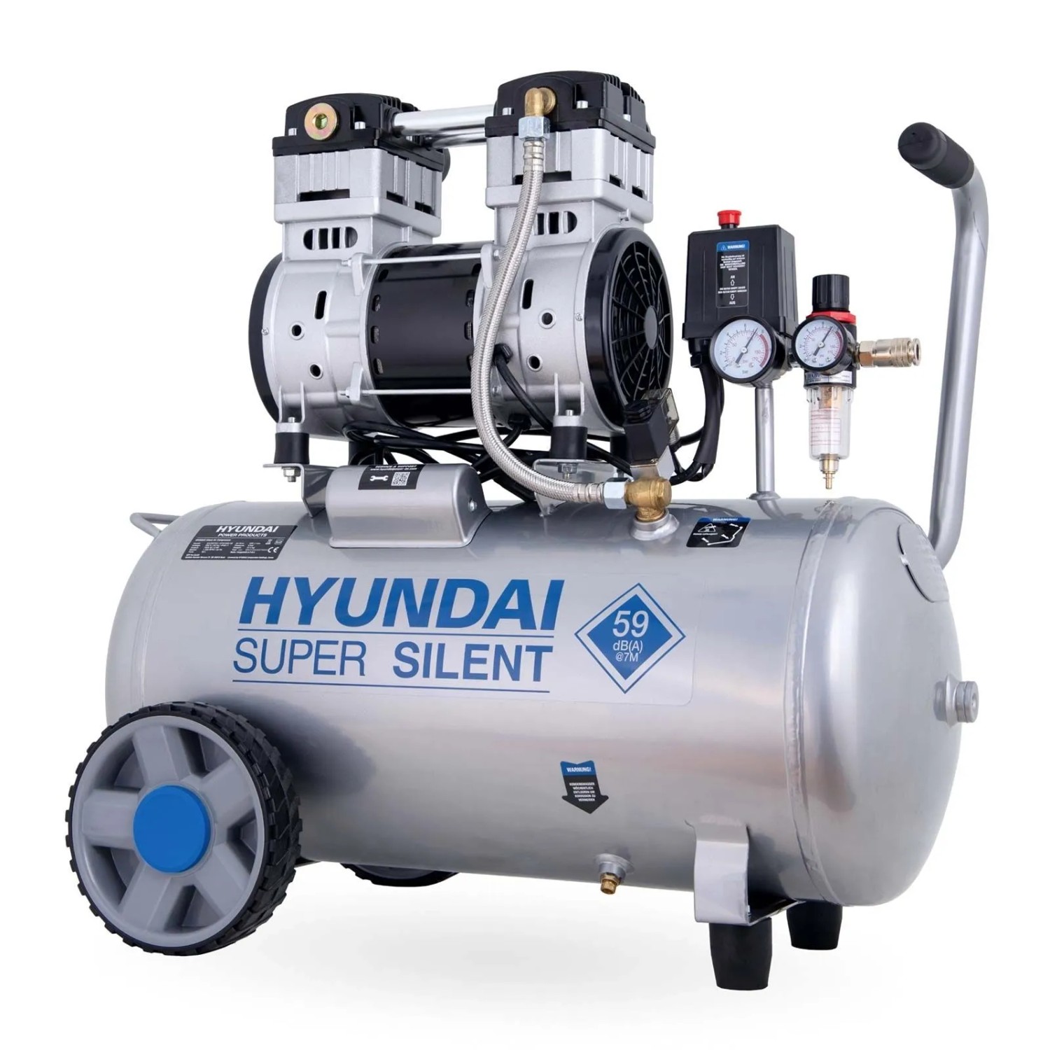 Hyundai Silent Kompressor SAC55753 Ölfrei 50 L 8 Bar 1.5 kW