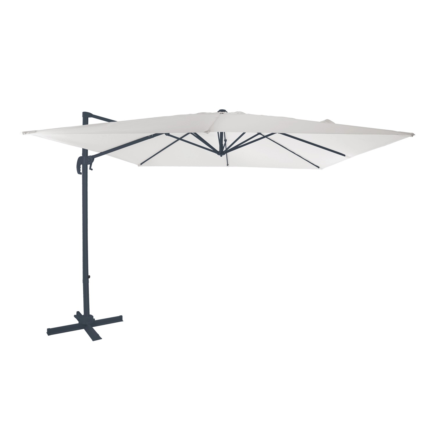 Axi Ampelschirm Nima 300 cm x 300 cm Anthrazit/Beige günstig online kaufen