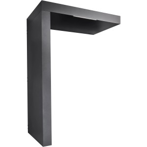 Gutta Rechteckvordach BS PLUS, Anthrazit, 160x90 cm, linke Seite. Modernes Design mit LED-Beleuchtung.