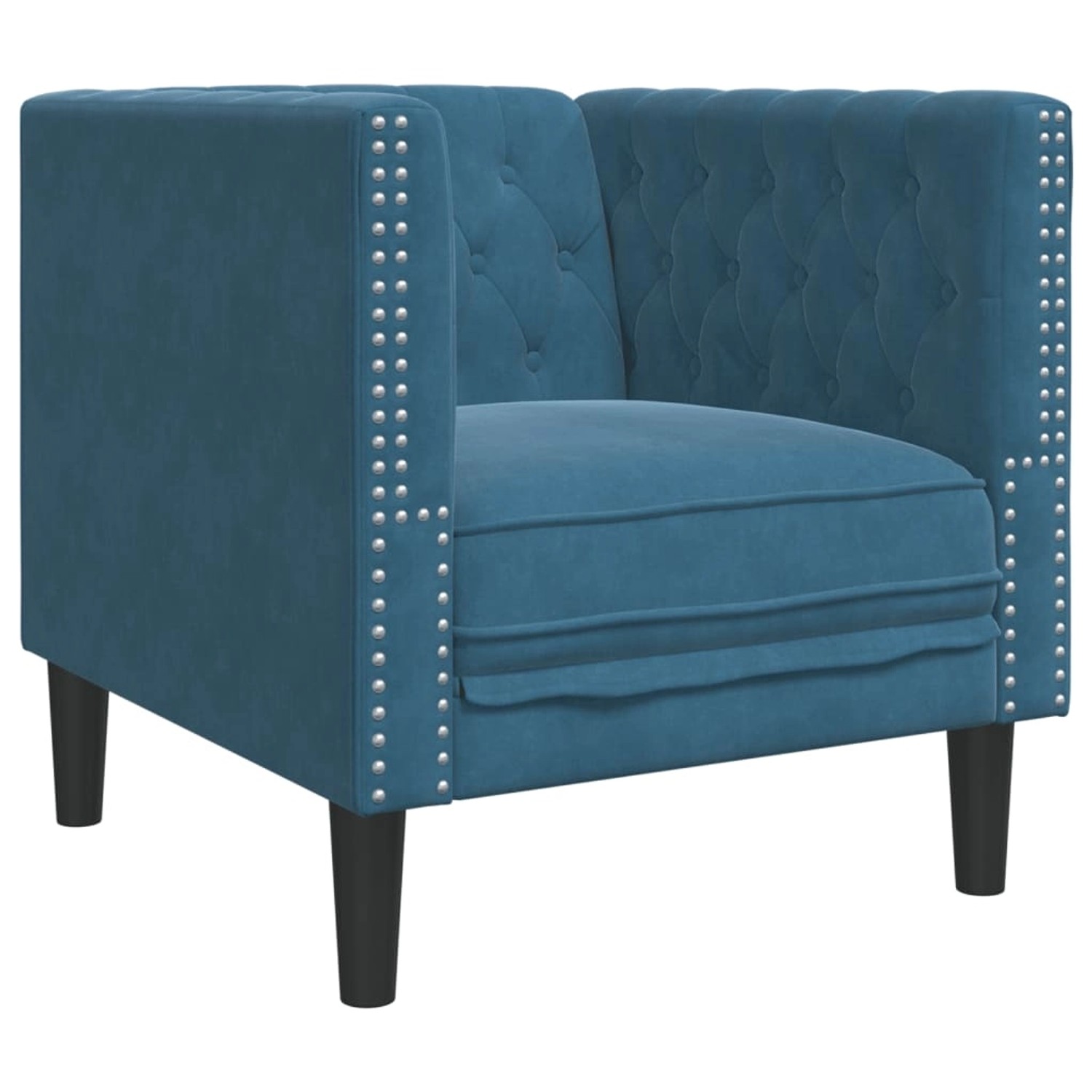 vidaXL Chesterfield-Sessel Blau Samt 2144769 günstig online kaufen