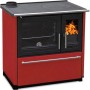 Plamen Küchenofen Holzherd 850 Glas Rot Linke Version und 8 kW