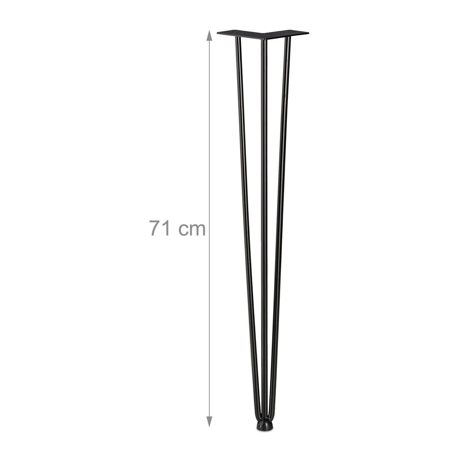 Relaxdays Haarnadelbeine 4er Set Stahl Schwarz 3 Streben 71 cm_4
