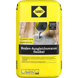 Gelber Sack Sakret Boden-Ausgleichsmasse flexibel 10kg für Holzuntergründe.